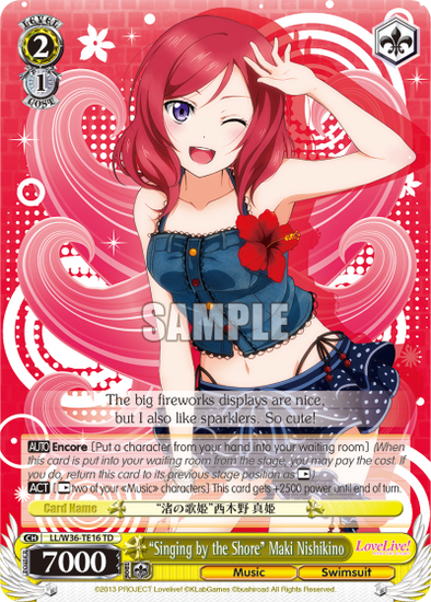 “Singing by the Shore” Maki Nishikino - LL/W36-TE16 - Trial Deck available at 401 Games Canada