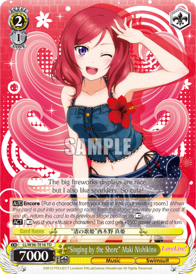 “Singing by the Shore” Maki Nishikino - LL/W36-TE16 - Trial Deck available at 401 Games Canada