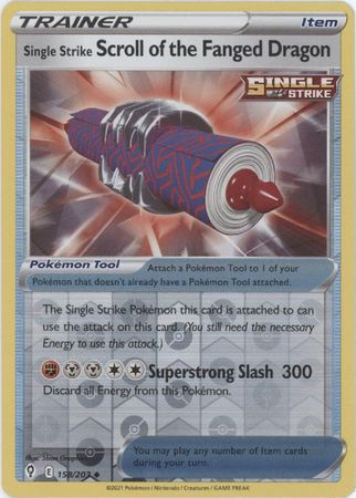 Single Strike Scroll of the Fanged Dragon - 158/203 - Uncommon - Reverse Holo available at 401 Games Canada