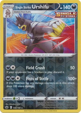 Single Strike Urshifu - 108/198 - Holo Rare - Reverse Holo available at 401 Games Canada