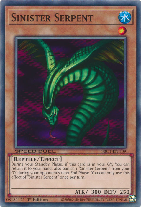 Sinister Serpent - SBC1-ENH09 - Common - 1st Edition available at 401 Games Canada