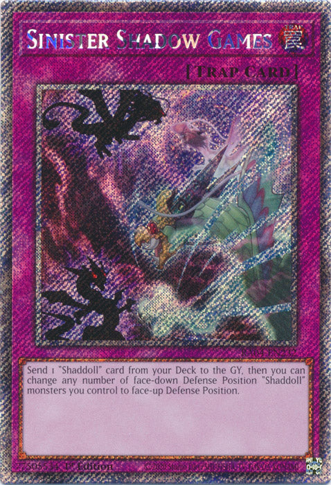 Sinister Shadow Games (Platinum Secret Rare) - RA04-EN232 - Platinum Secret Rare - 1st Edition