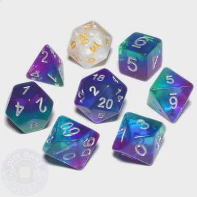 Sirius Dice - 7 Die Set - Blue Aurora available at 401 Games Canada