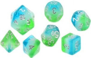 Sirius Dice - 7 Die Set - Blue Hawaiian available at 401 Games Canada