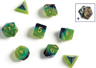 Sirius Dice - 7 Die Set - Green Blue available at 401 Games Canada