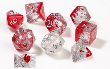 Sirius Dice - 7 Die Set - Hearts available at 401 Games Canada