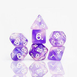 Sirius Dice - 7 Die Set - Opal Glaze - Purple available at 401 Games Canada