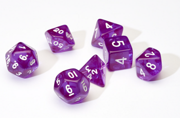 Sirius Dice - 7 Die Set - Purple Resin available at 401 Games Canada