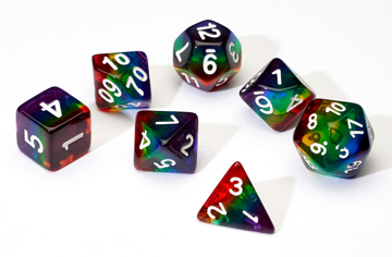 Sirius Dice - 7 Die Set - Rainbow available at 401 Games Canada