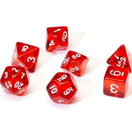 Sirius Dice - 7 Die Set - Red Resin available at 401 Games Canada