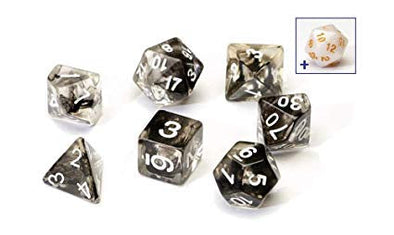 Sirius Dice - 7 Piece Set - Black Cloud Resin available at 401 Games Canada