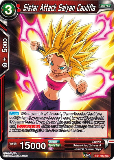 Sister Attack Saiyan Caulifla - TB1-013 - Uncommon (Foil) available at 401 Games Canada