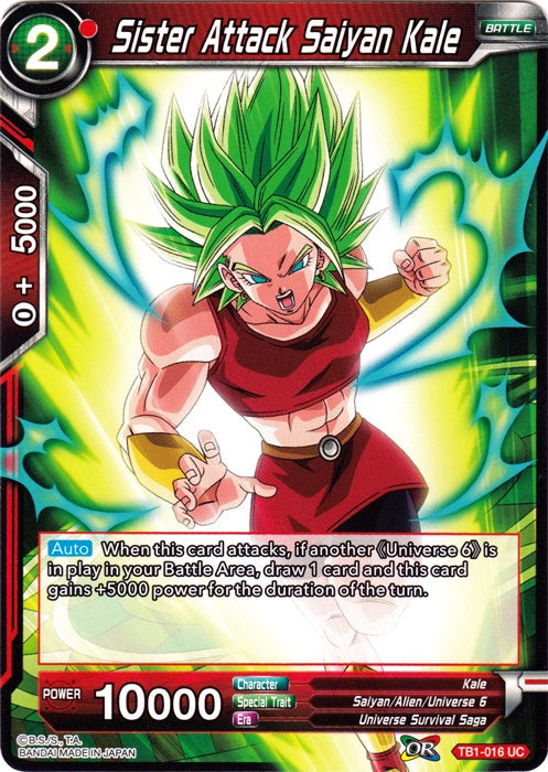 Sister Attack Saiyan Kale - TB1-016 - Uncommon (Foil) available at 401 Games Canada