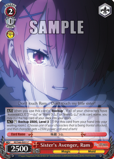 Sister's Avenger, Ram - RZ/S46-E051 - Common available at 401 Games Canada