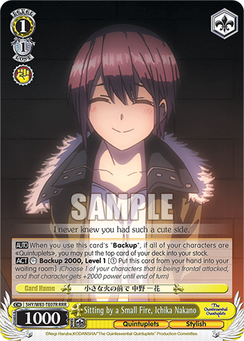 Sitting by a Small Fire, Ichika Nakano - 5HY/W83-TE07R - Triple Rare available at 401 Games Canada