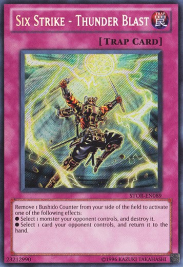 Six Strike - Thunder Blast - STOR-EN089 - Secret Rare - Unlimited available at 401 Games Canada