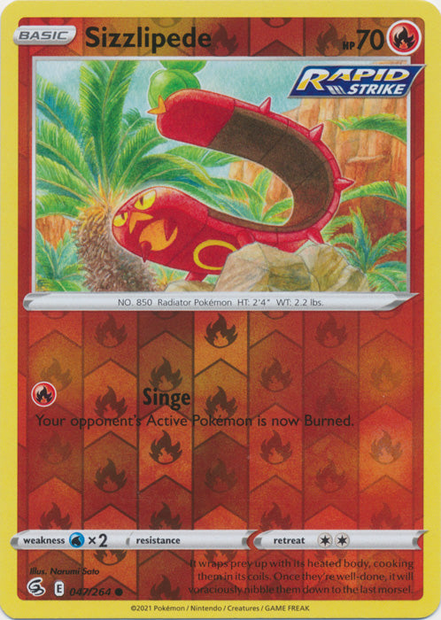 Sizzlipede - 047/264 - Common - Reverse Holo available at 401 Games Canada