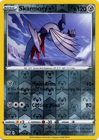 Skarmory - 120/189 - Common - Reverse Holo available at 401 Games Canada