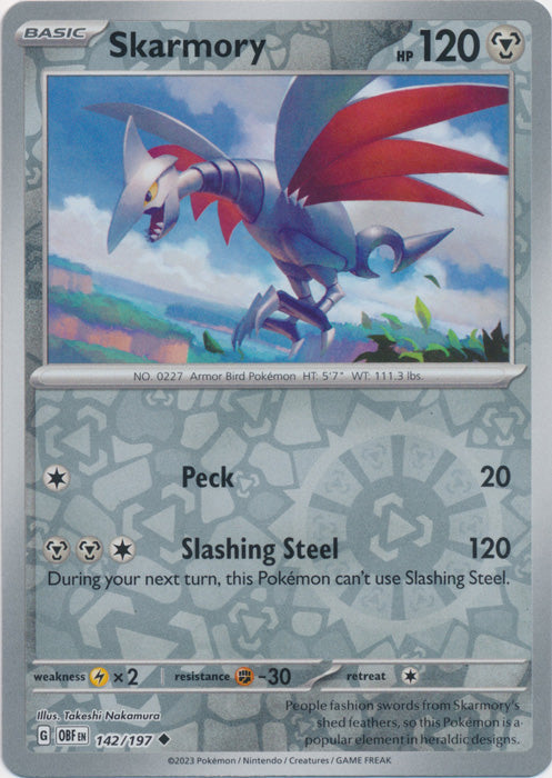 Skarmory - 142/197 - Uncommon - Reverse Holo available at 401 Games Canada