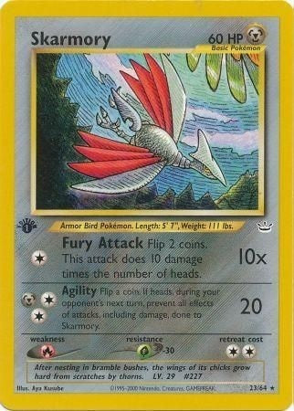 Skarmory - 23/64 - Rare - 1st Edition available at 401 Games Canada