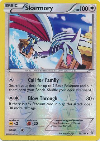 Skarmory - 69/108 - Rare - Reverse Holo available at 401 Games Canada