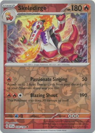 Skeledirge - 038/198 - Rare - Reverse Holo available at 401 Games Canada