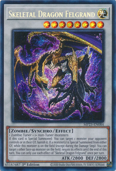 Skeletal Dragon Felgrand - MP23-EN084 - Prismatic Secret Rare - 1st Edition available at 401 Games Canada