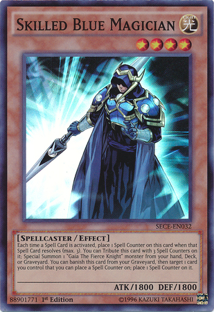 Skilled Blue Magician - SECE-EN032 - Super Rare - 1st Edition available at 401 Games Canada