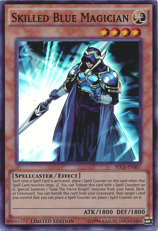 Skilled Blue Magician - SECE-ENS07 - Super Rare - Limited Edition available at 401 Games Canada