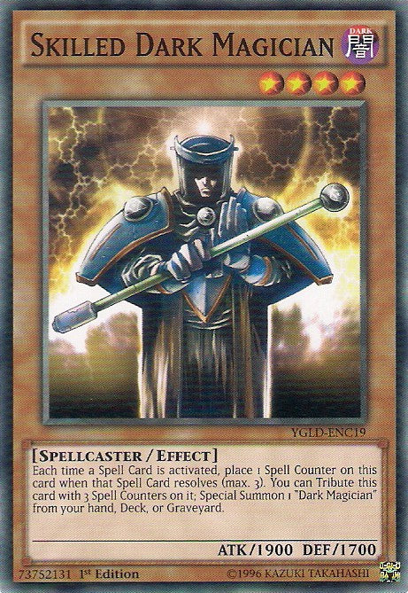 Skilled Dark Magician - YGLD-ENC19 - Common - 1st Edition available at 401 Games Canada