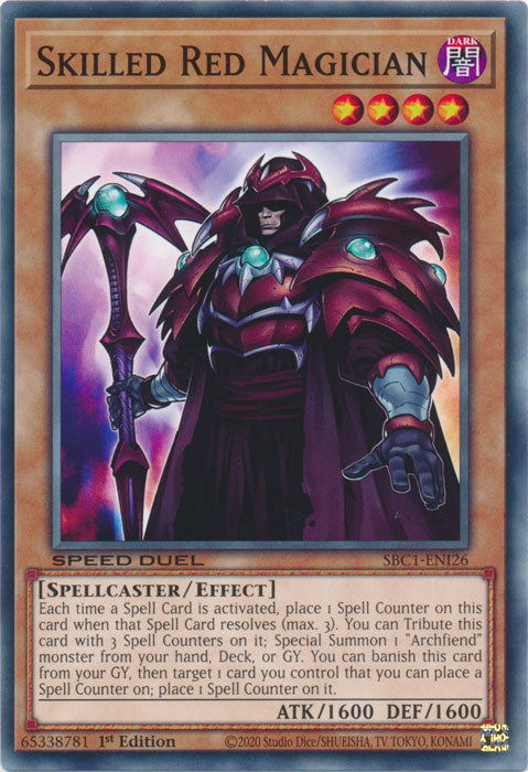 Skilled Red Magician - SBC1-ENI26 - Common - 1st Edition available at 401 Games Canada