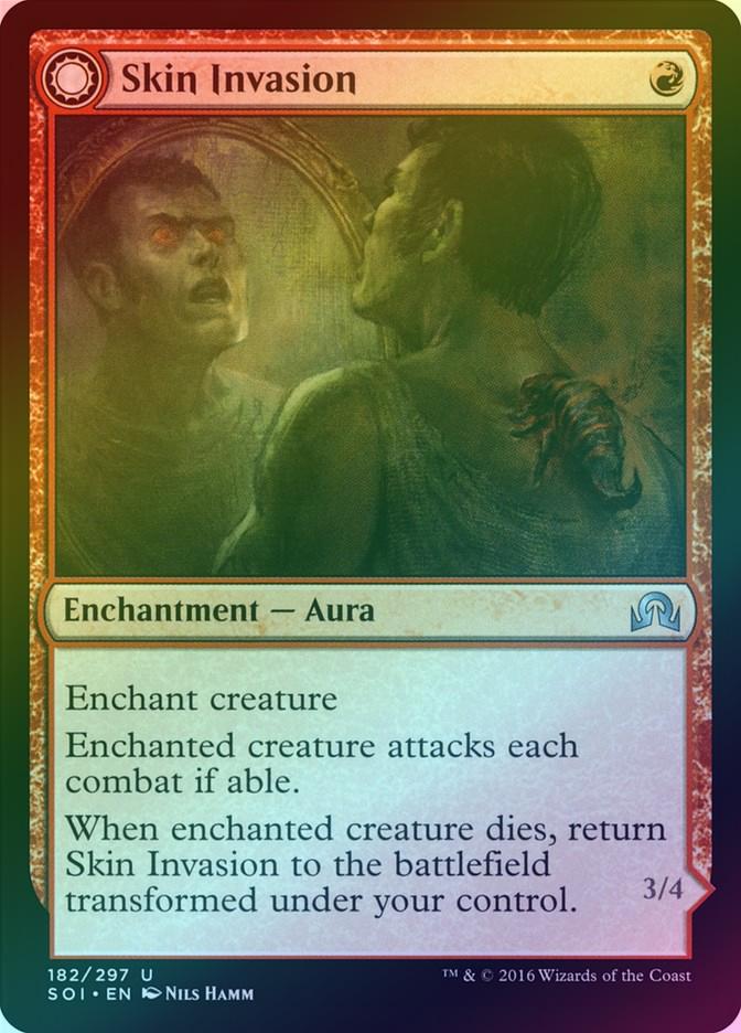 Magic The Gathering - Skin Invasion // Skin Shedder (182/297) - Shadows Over Innistrad - Foil Magic The Gathering - Skin Invasion // Skin Shedder (182/297) - Shadows Over Innistrad - Foil