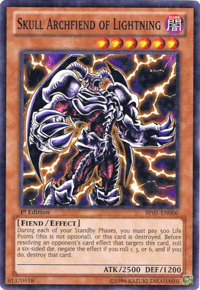 Skull Archfiend of Lightning - BP01-EN006 - Starfoil Rare - 1st Edition available at 401 Games Canada