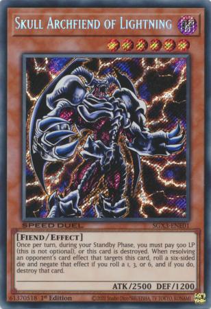 Skull Archfiend of Lightning - SGX3-ENE01 - Secret Rare - 1st Edition available at 401 Games Canada