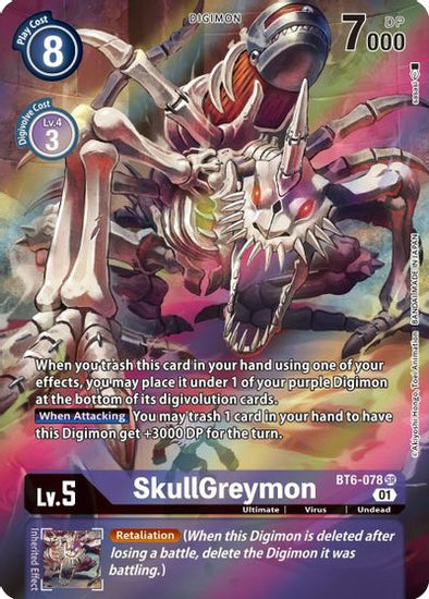 SkullGreymon (Alternate Art) - BT6-078 - Super Rare available at 401 Games Canada