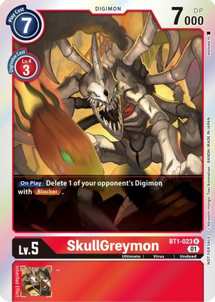 SkullGreymon (ST-11 Special Entry Pack) - BT1-023 - Rare available at 401 Games Canada