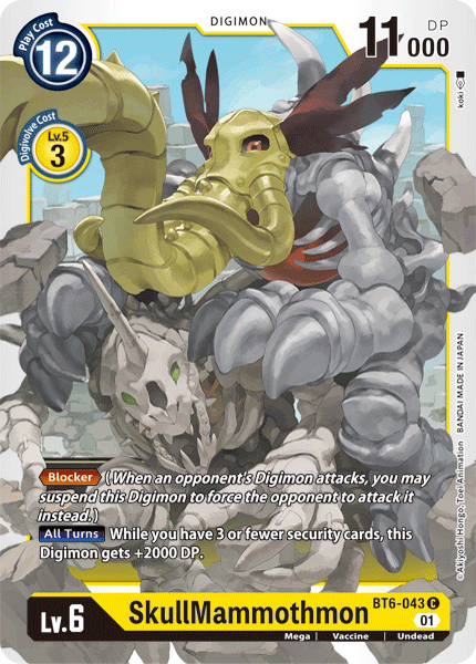 SkullMammothmon - BT6-043 - Common available at 401 Games Canada