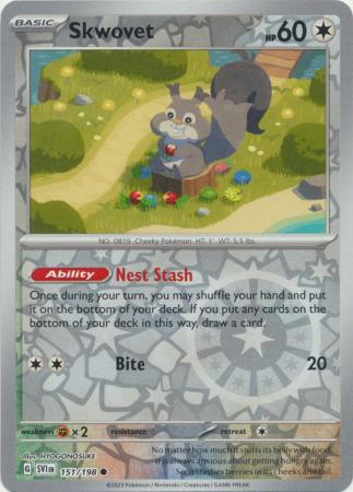 Skwovet - 151/198 - Common - Reverse Holo available at 401 Games Canada