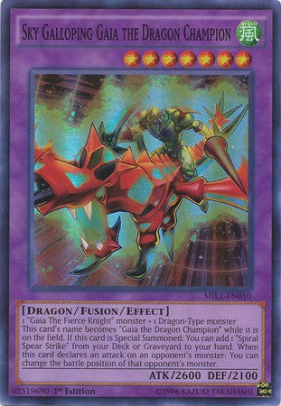 Sky Galloping Gaia the Dragon Champion - MIL1-EN010 - Super Rare - 1st Edition available at 401 Games Canada