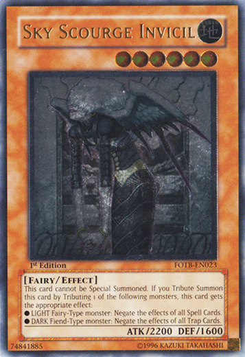 Sky Scourge Invicil - FOTB-EN023 - Ultimate Rare - 1st Edition available at 401 Games Canada