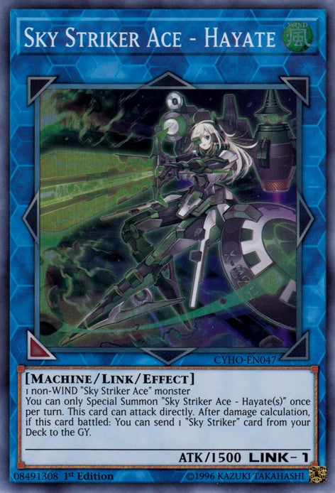 Sky Striker Ace - Hayate - CYHO-EN047 - Super Rare - 1st Edition available at 401 Games Canada
