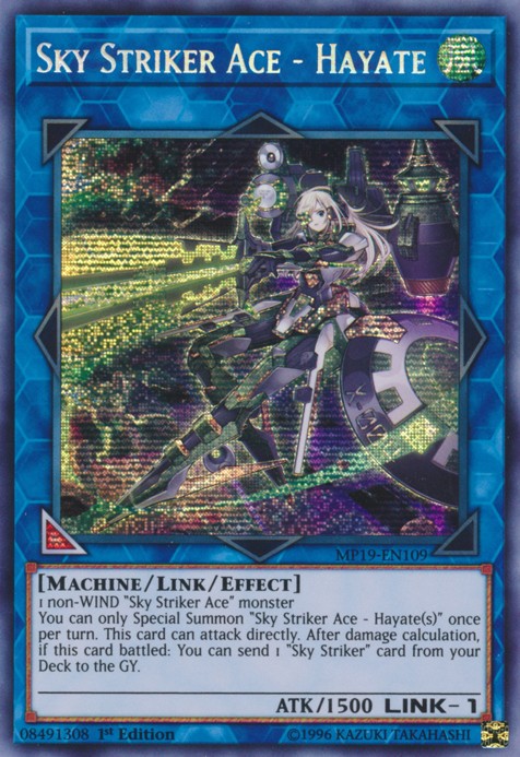 Sky Striker Ace - Hayate - MP19-EN109 - Prismatic Secret Rare - 1st Edition available at 401 Games Canada