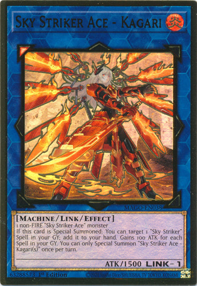 Sky Striker Ace - Kagari (Alternate Art) - MAGO-EN038 - Premium Gold Rare - 1st Edition available at 401 Games Canada