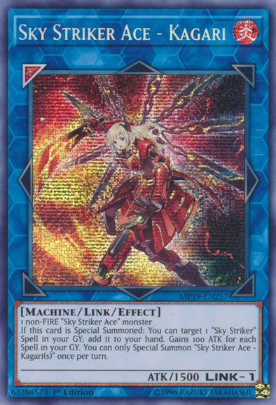 Sky Striker Ace - Kagari - MP19-EN257 - Prismatic Secret Rare - 1st Edition available at 401 Games Canada