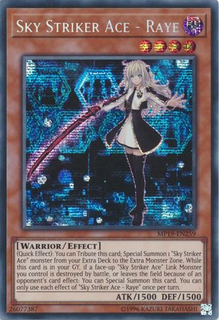 Sky Striker Ace - Raye - MP19-EN259 - Prismatic Secret Rare - Unlimited available at 401 Games Canada