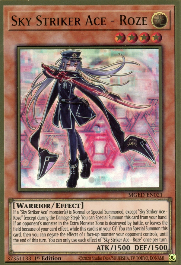 Sky Striker Ace - Roze - MGED-EN021 - Premium Gold Rare - 1st Edition available at 401 Games Canada