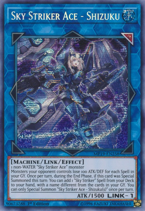 Sky Striker Ace - Shizuku - MP19-EN258 - Prismatic Secret Rare - 1st Edition available at 401 Games Canada