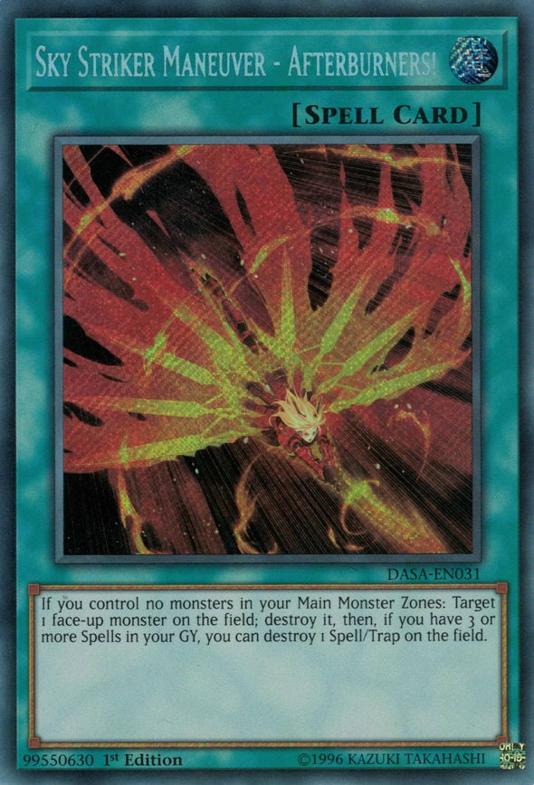 Sky Striker Maneuver - Afterburners! - DASA-EN031 - Secret Rare - 1st Edition available at 401 Games Canada