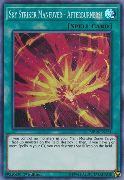 Sky Striker Maneuver - Afterburners! - MP19-EN261 - Super Rare - 1st Edition available at 401 Games Canada