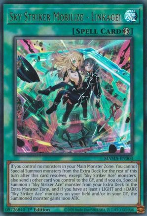 Sky Striker Mobilize - Linkage! - MAMA-EN003 - Ultra Rare - 1st Edition available at 401 Games Canada